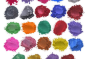Pigmentos rojos y amarillos para hacer pintura/hormigón