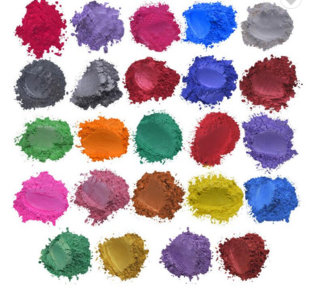 Pigmentos rojos y amarillos para hacer pintura/hormigón
