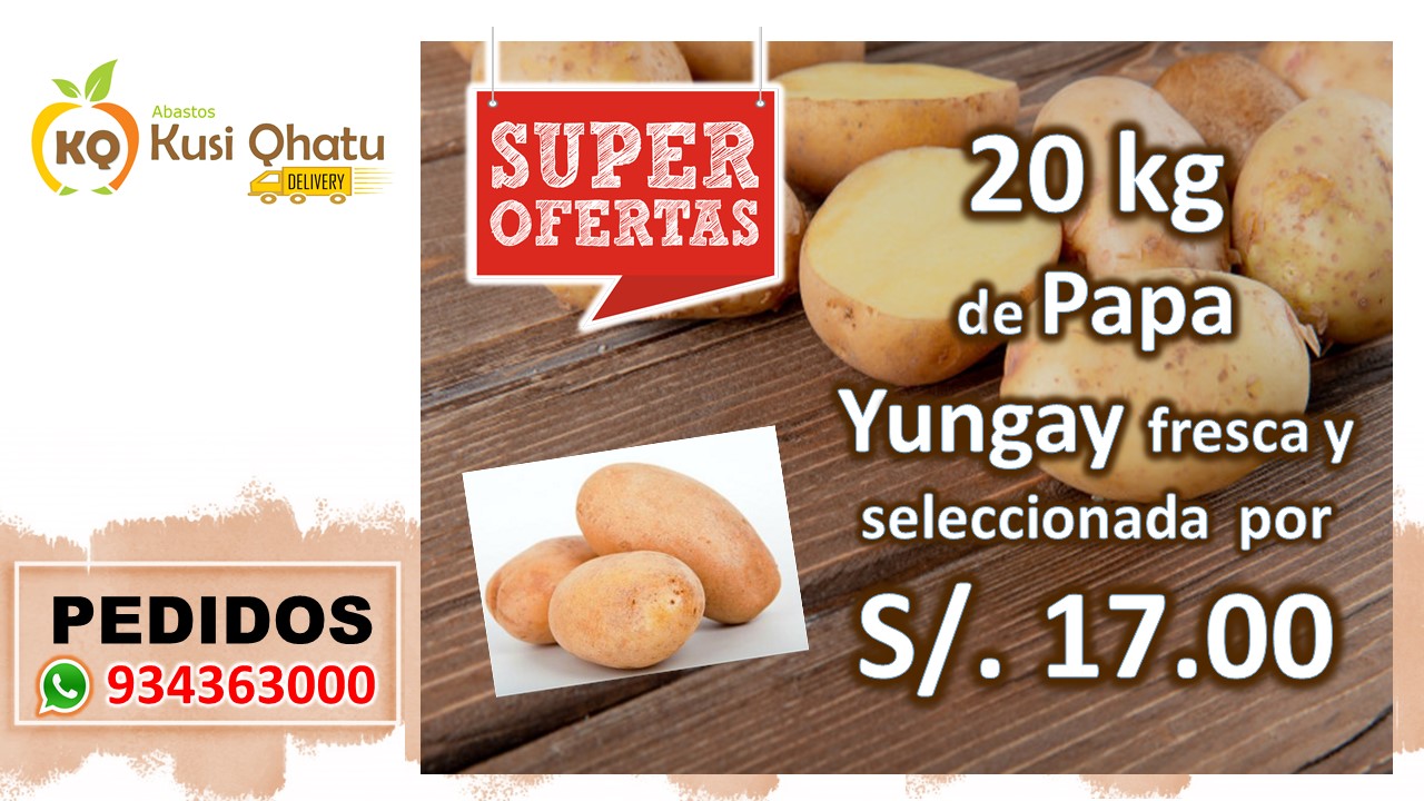 Papa blanca YUNGAY x 20 kg