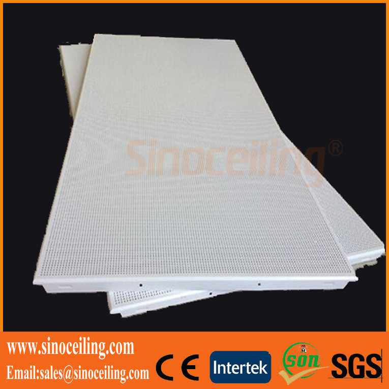 603X603MM teja de aluminio, techo de metal perforado
