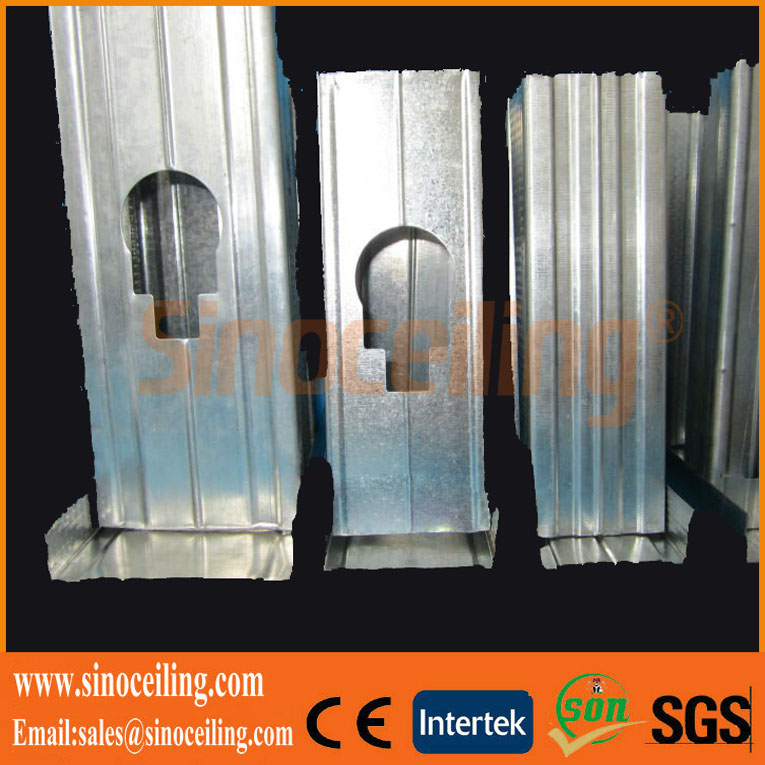 Perfil de metal puede ser aplicado tanto para el sistema de techo y sistema de partición de paneles de yeso