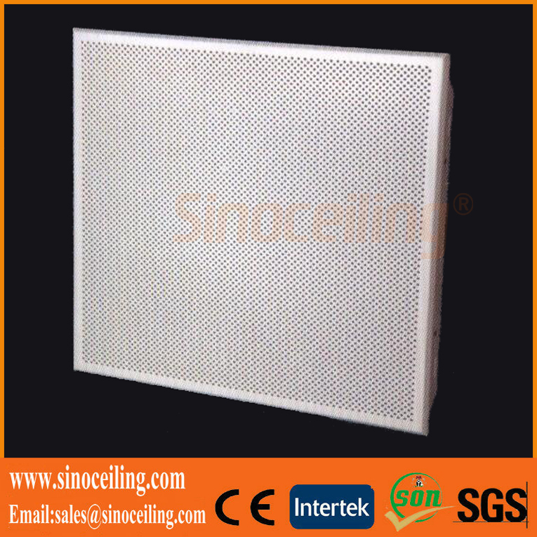 603X603MM teja de aluminio, techo de metal perforado