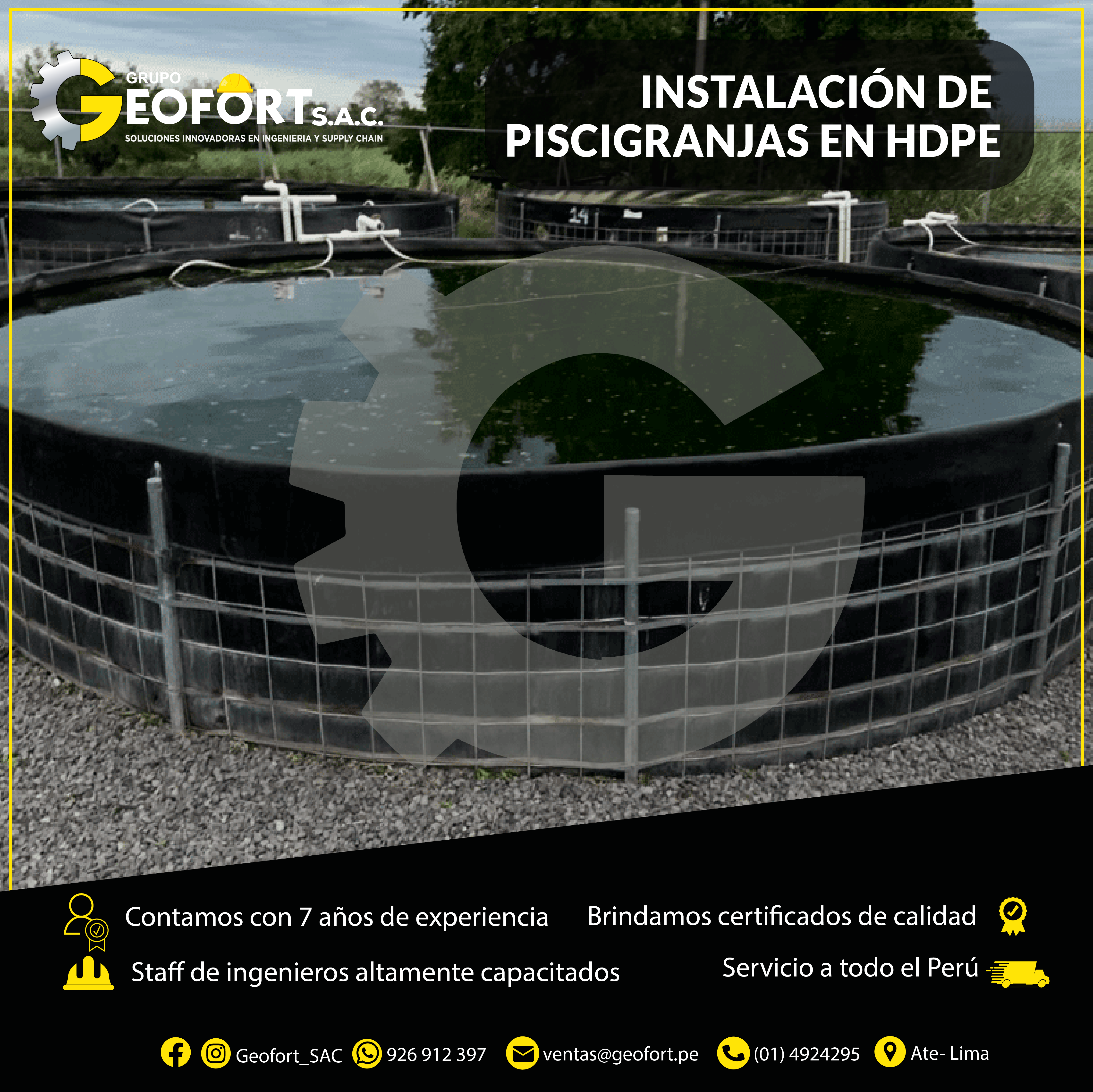 Instalación de Piscigranjas