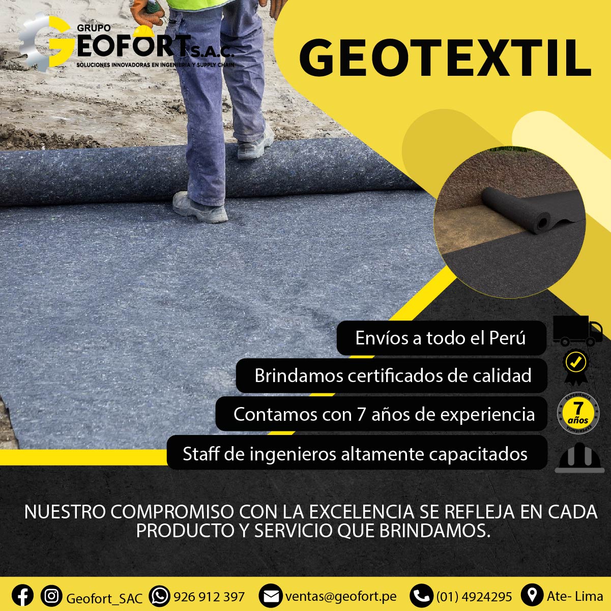 GEOTEXTIL TEJIDO Y NO TEJIDO, GEOFORT