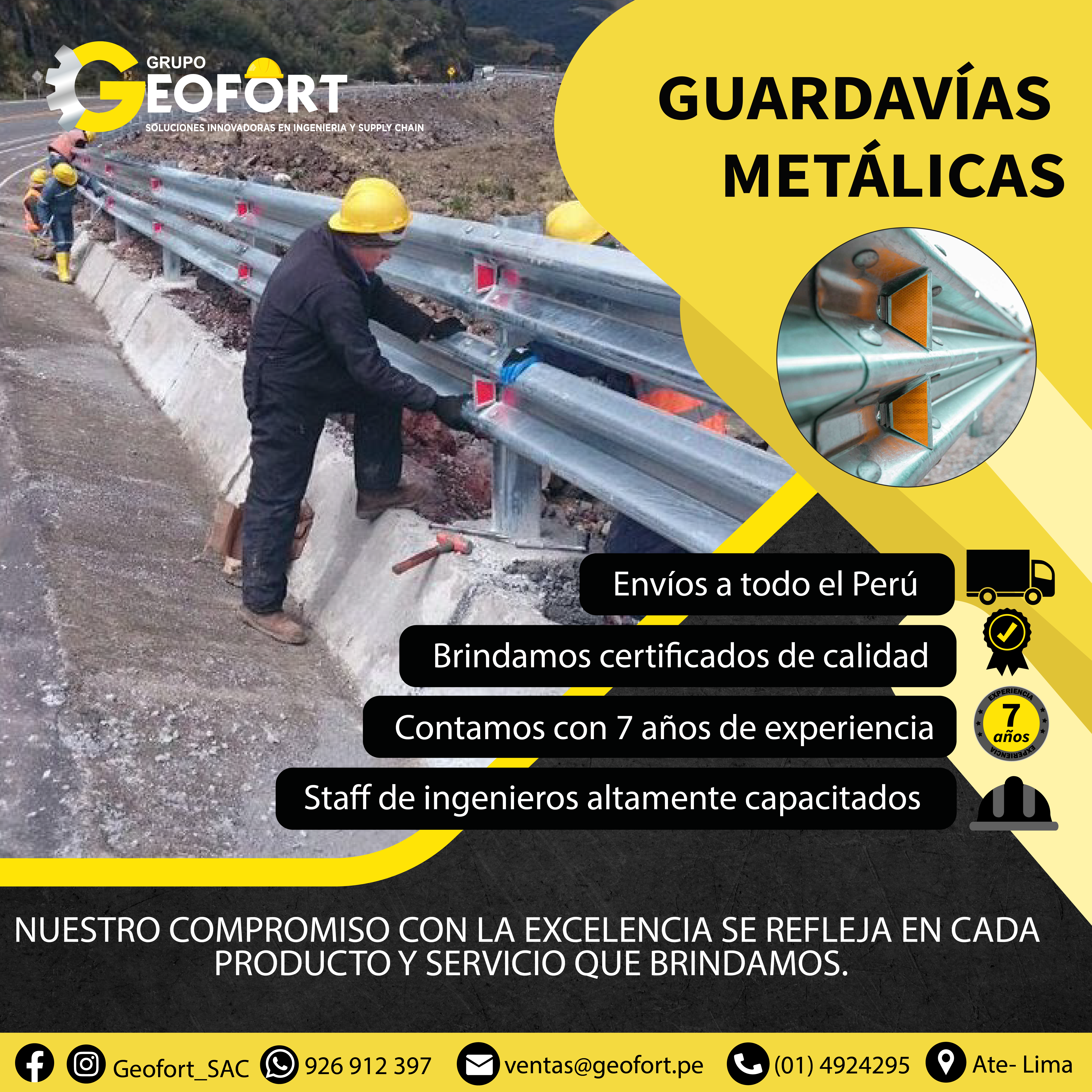 GUARDAVIAS PARA SEGURIDAD VIAL , GEOFORT