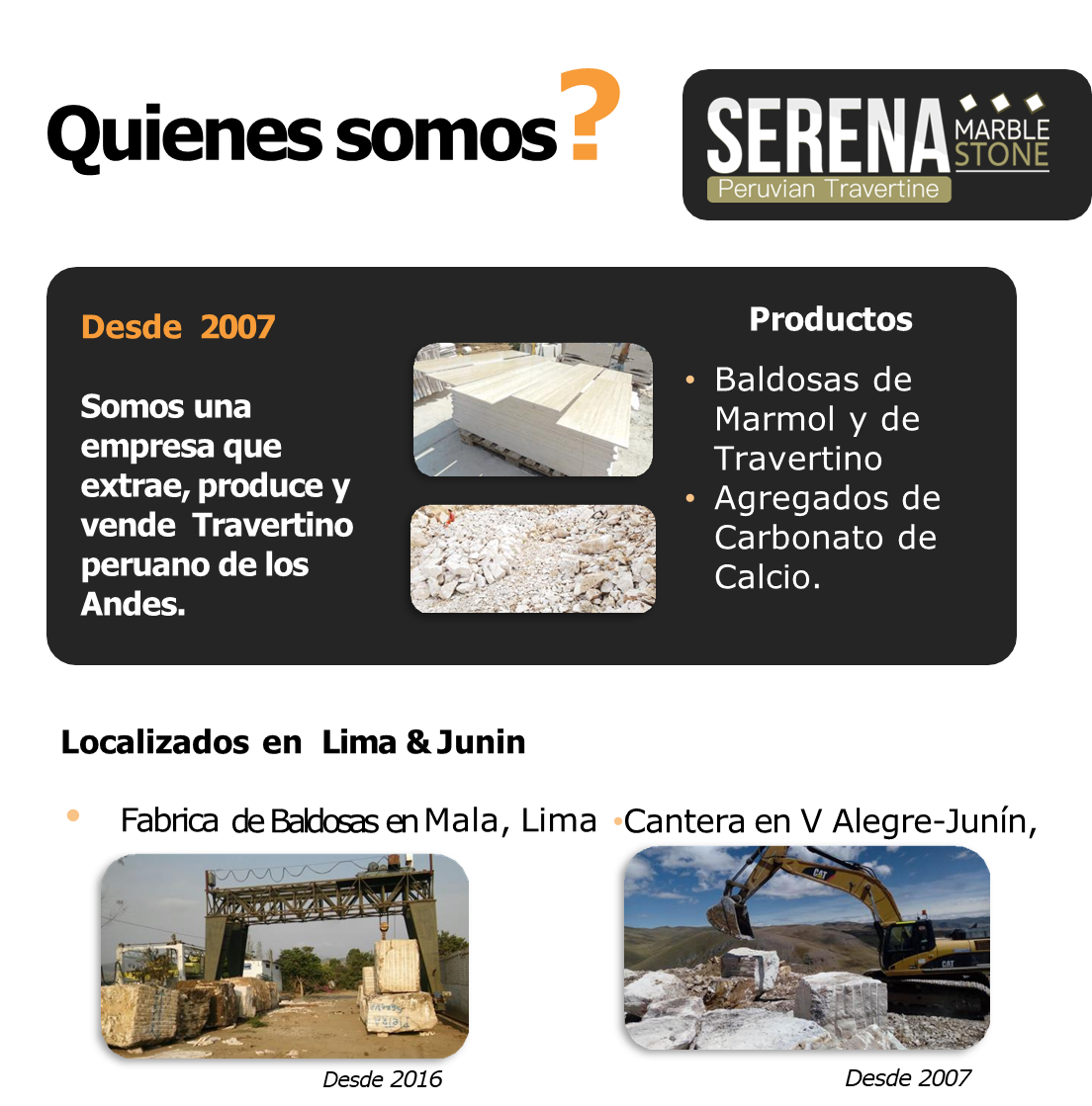 Venta de Fabrica y Cantera de Travertino / Escalla / Carbonato de Calcio (97%) – 123 hectareas en operacion