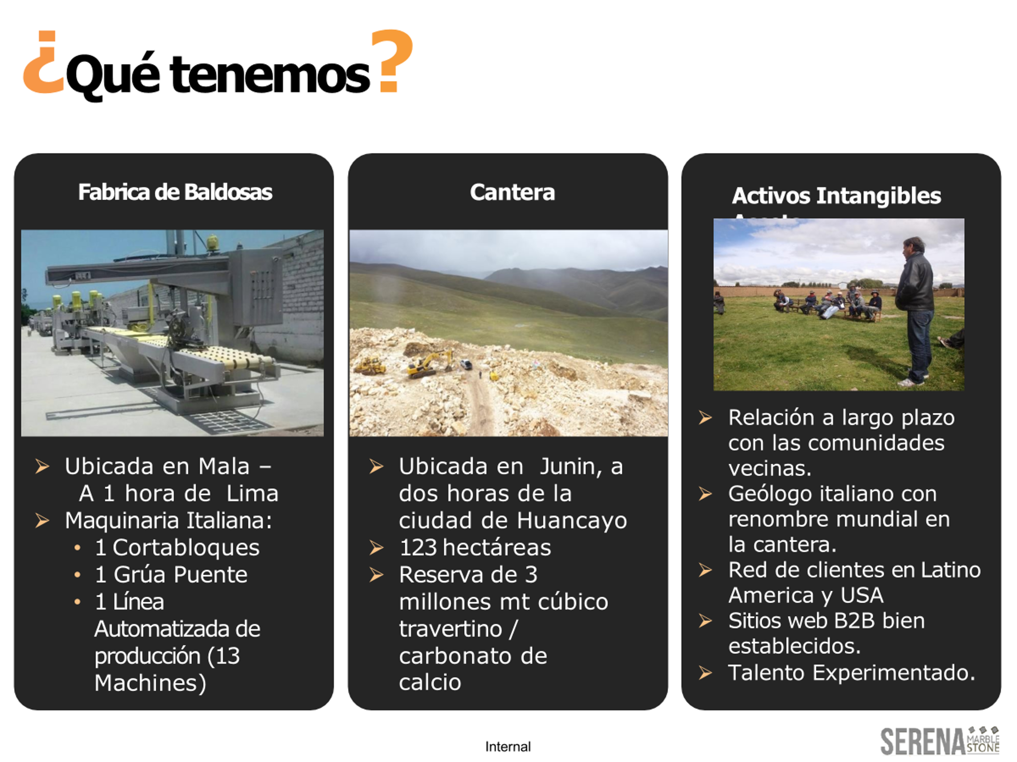 Venta de Fabrica y Cantera de Travertino / Escalla / Carbonato de Calcio (97%) – 123 hectareas en operacion